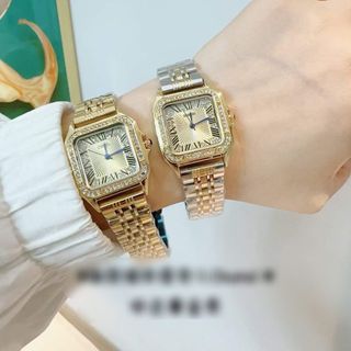 Đồng hồ chanelss lắc vuông viền đá đẹp lắp lánh