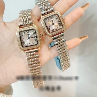 Đồng hồ chanelss lắc vuông viền đá đẹp lắp lánh
