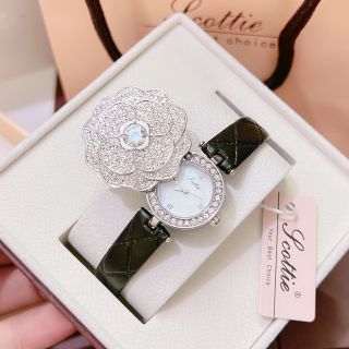 Đồng hồ bông Scottie day da mới