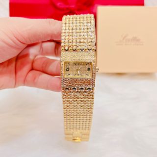 Đồng hồ nữ vuông full đá