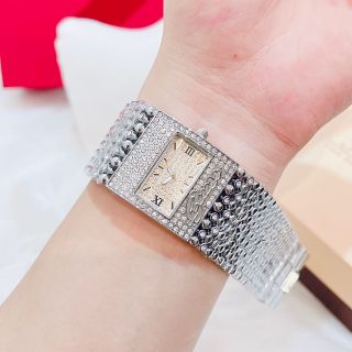 Đồng hồ nữ vuông full đá