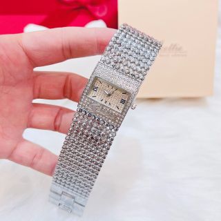 Đồng hồ nữ vuông full đá