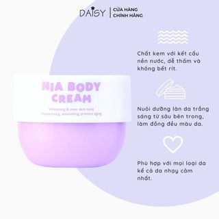 Kem Dưỡng Trắng Nâng Tông Có Nhũ Nia Body Cream 190g
