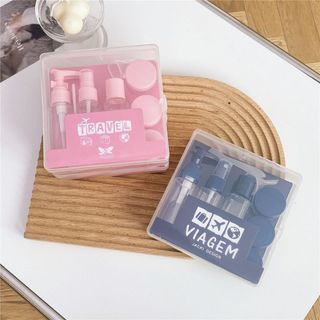 HL101- Bộ chiết mỹ phẩm bộ 8 món đựng đồ đi du lịch tiện lợi tặng hộp nhựa chắc chắn nhiều màu sắc sang trọng