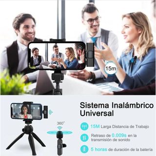 Micro thu âm không dây cài áo K8 - K9, - Khử Tiếng Ồn Cao Cấp - Khoảng Cách 20m