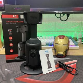 Gimbal AI Kiêm Giá Đỡ Điện Thoại P01 - Cảm Biến Thông Minh Nhận Diện Khuôn Mặt - Xoay 360°