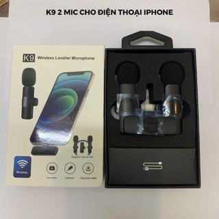 Micro thu âm không dây cài áo K8 - K9, - Khử Tiếng Ồn Cao Cấp - Khoảng Cách 20m