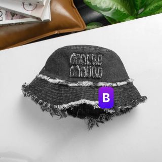 Nón bucket đính chữ jean CQ