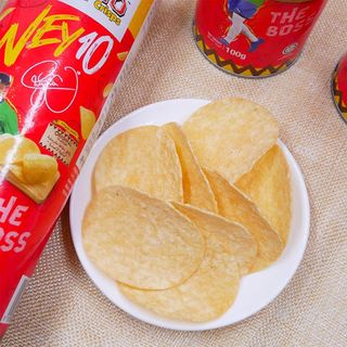 Khoai tây chiên- Thùng 14 lon Mister Potato x Neymar nhập khẩu Malaysia An Gia Sweets Snacks