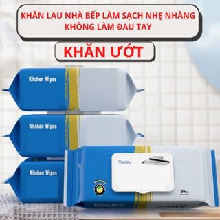 Khăn Lau Bếp Đa Năng, Giấy Ướt Lau Bếp Siêu Sạch Gói 80 Tờ CTB615 - BECHIP