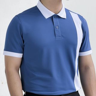 Áo POLO vải Polyester co giãn, thấm hút mồ hôi tốt, form chuẩn Âu - A02-217