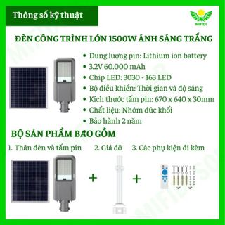Đèn công trình lớn 1500W Ánh sáng trắng Chính Hãng Mifidi Solar, Giá sỉ cực tốt dành cho Quý Đại Lý của Mifidi Sỉ/Đại Lý chỉ từ 5 Bộ