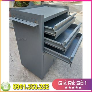 Tủ dụng cụ đồ nghề kèm 3 ngăn và hộc mở cánh