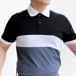 Áo Polo Basic Vải Cotton Cá Sấu Co Giãn, Thoáng khí, Phối Màu Trẻ Trung - A02-237