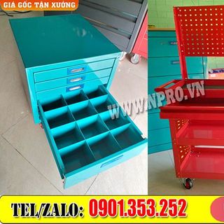 Tủ dụng cụ đồ nghề kèm 3 ngăn và hộc mở cánh