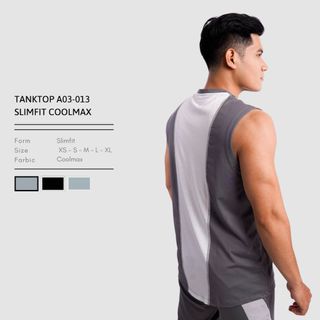 Áo thun ba lỗ nam basic thiết kế năng động, đàn hồi cao, thấm hút tốt - A03-013