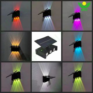 ĐÈN GẮN TƯỜNG ĐỔI LED 7 MÀU NĂNG LƯỢNG MẶT TRỜI MIFIDI SOLAR HIỆN ĐẠI