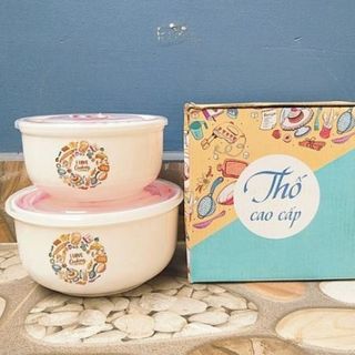 BỘ 2 THỐ SỨ CÓ NẮP CAO CẤP