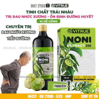 Tinh Chất Trái Nhàu, Nước Uống Detox Thải Độc, Ổn Định Đường Huyết, Ngừa Ung Thư, Giảm Đau Nhức Xương Khớp, Vitrue Detox