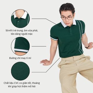 ÁO POLO CVC cao cấp thoải mái, mát mẻ và thanh lịch A02-107