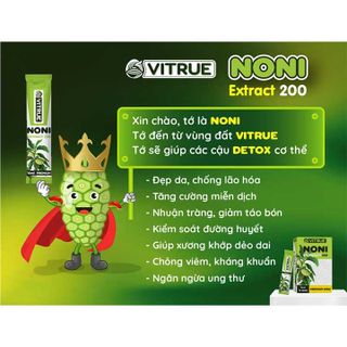 Tinh Chất Trái Nhàu, Nước Uống Detox Thải Độc, Ổn Định Đường Huyết, Ngừa Ung Thư, Giảm Đau Nhức Xương Khớp, Vitrue Detox
