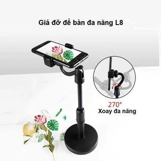 Giá Đỡ Kẹp Điện Thoại Microphone Stands L08 Đế Tròn Để Bàn