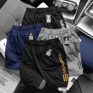 Short adida1s big size thun poly 4c dày 85k dặn mịn mát, trơn láng, co giãn 4c, 3 túi khoá kéo Size : xl 2xl 3xl 4xl Ri 2222