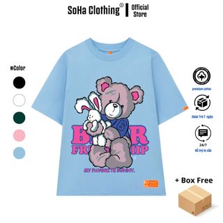 Áo Thun Unisex SoHa Clothing Gấu 100% Cotton - Nhiều màu - Local Brand Chính Hãng , UNIS02 giá sỉ