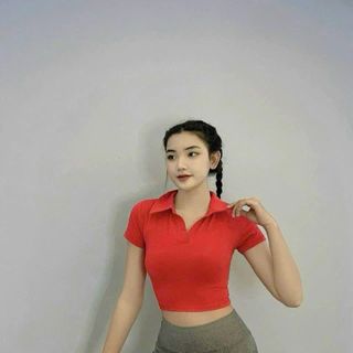 Crop cổ bẻ Tk Đủ màu size mlxl mới nhất 2023 Thể Thao cao cấp Siêu Đẹp Giá Sỉ,