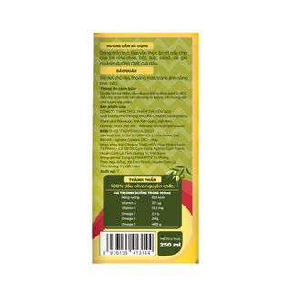 Dầu Oliu Nguyên Chất Thuyền Xưa Ăn Dặm cho con 250ml