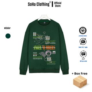 Áo Sweater, Happyness , Sweater Nam Nữ By Soha Clothing Unisex Chất Nỉ cotton Form Rộng,SWT02 giá sỉ