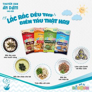 Hộp 10 gói 19g Gia vị Rắc cơm Thuyền Xưa Ăn Dặm - Vị Tôm
