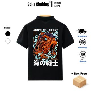 Áo polo nam vải cá sấu cotton nam tính, thanh lịch, sang trọng fish japan - SoHa Clothing giá sỉ