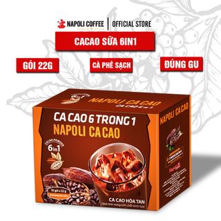 Cacao sữa hoà tan 6in1 Napoli 22g/gói - Bổ sung Mầm Lúa Mạch và Cafe Moka giá sỉ