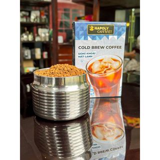 Cà phê đen không đường chua thanh hậu ngọt Napoli Coffee hộp 15gói x 2g