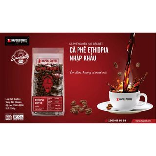 Cà Phê Arabica Ethiopia Napoli coffee Rang Nguyên Hạt - Dùng Pha Máy Hoặc Phin Cao Cấp 250g/túi giá sỉ