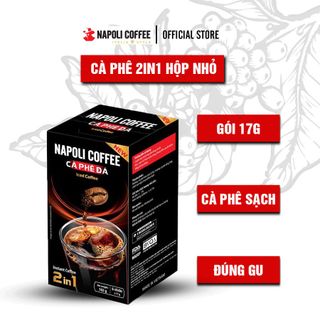 Cà phê hòa tan đen đá 2in1 Napoli Coffee hộp nhỏ 6 gói x 17g giá sỉ