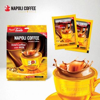 Cafe hòa tan sữa nóng 3in1 Napoli Coffee hương Arabica/Robusta nguyên chất ngọt thơm vị sữa non gói 16g