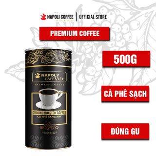 Cà phê cao cấp từ Arabica/Robusta sạch Napoli Premium Coffee lon 500g chuyên pha phin giá sỉ