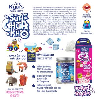Sữa Chua Khô Kyu's 10g - Vị Xoài - Sấy thăng hoa - Hỗ trợ tiêu hóa, ngừa biếng ăn