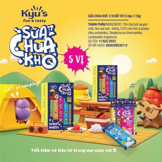 Sữa Chua Khô Kyu's 10g - Vị Xoài - Sấy thăng hoa - Hỗ trợ tiêu hóa, ngừa biếng ăn