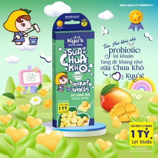 Sữa Chua Khô Kyu's 10g - Vị Xoài - Sấy thăng hoa - Hỗ trợ tiêu hóa, ngừa biếng ăn giá sỉ
