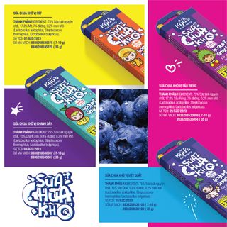 Sữa Chua Khô Kyu's 10g - Vị Việt Quất - Sấy thăng hoa - Hỗ trợ tiêu hóa, ngừa biếng ăn