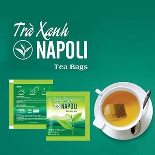 Trà xanh túi lọc Napoli 15 gói x1.5g - Thu hoạch từ Cầu Đất Lâm Đồng vị trà ngọt thanh đắng nhẹ