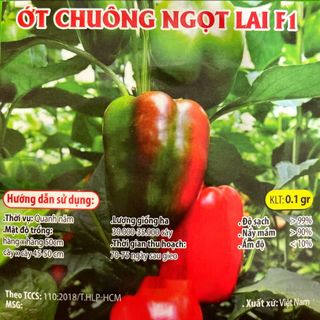 Hạt giống Ớt Chuông Ngọt lai F1 (0.1 GRAM/BAO) giá sỉ