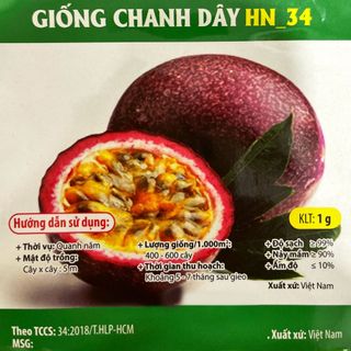 Hạt giống Chanh Dây (1 GRAM/BAO) giá sỉ