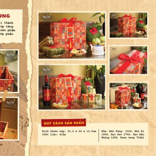 Vali hành lí yêu thương - hộp quà tết xanh - combo mứt vang