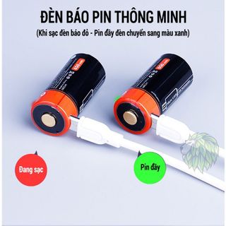 Pin Sạc CR123A 16340 Doublepow 650mAh 3.7V Dung Lượng Thực Dùng Cho Đèn Pin Siêu Sáng, Thiết Bị Điện