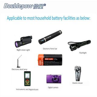 Pin Sạc CR123A 16340 Doublepow 650mAh 3.7V Dung Lượng Thực Dùng Cho Đèn Pin Siêu Sáng, Thiết Bị Điện