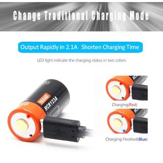 Pin Sạc CR123A 16340 Doublepow 650mAh 3.7V Dung Lượng Thực Dùng Cho Đèn Pin Siêu Sáng, Thiết Bị Điện